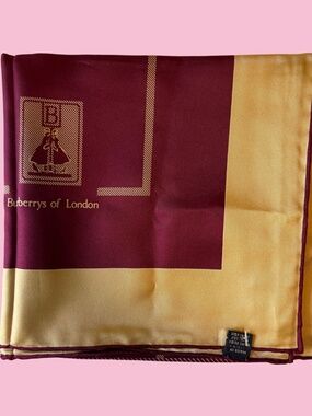Authentic Vintage Burberry Silk Scarf